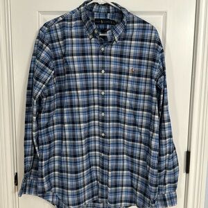 Ralph Lauren classic plaid button down XL EUC all button no tips tears or stains